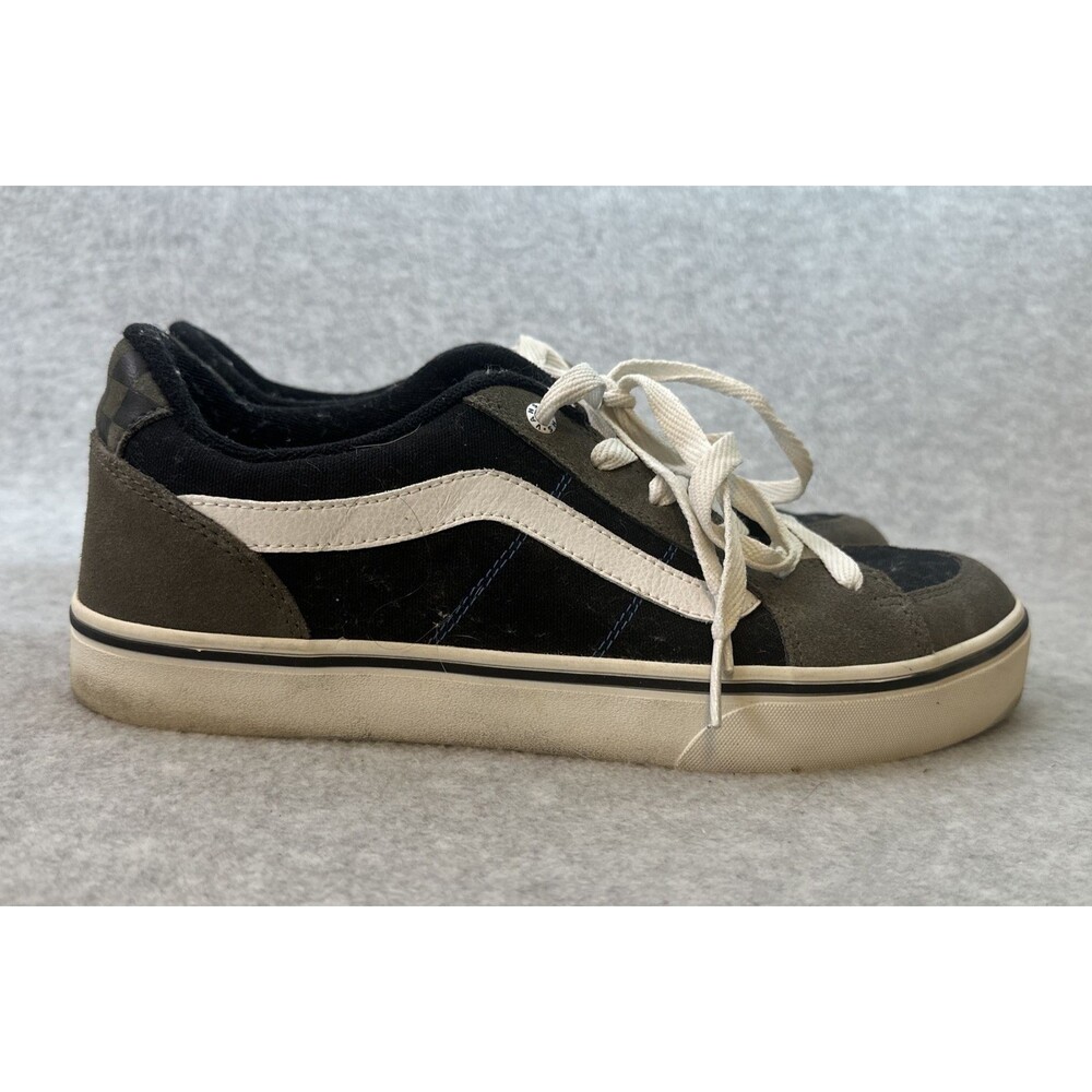 Vans Lace Up Shoes Sneakers Black White Gray Blue Men’s Size 11 Y2K Skate